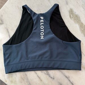 Peloton High Neck Navy and Black Sports Bra
